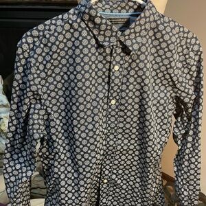 Banana Republic Blue Geometric Shirt